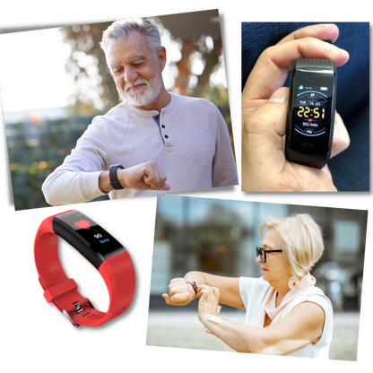 Reloj inteligente de monitoreo de salud para personas mayores con seguimiento de frecuencia cardíaca y presión arterial