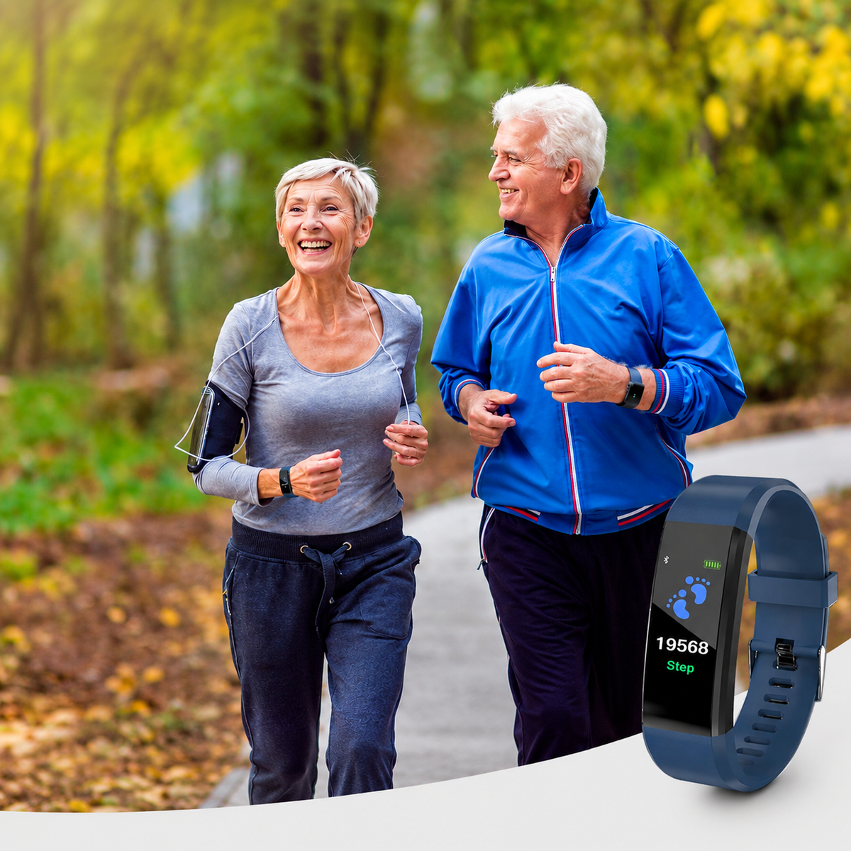 Reloj inteligente de monitoreo de salud para personas mayores con seguimiento de frecuencia cardíaca y presión arterial