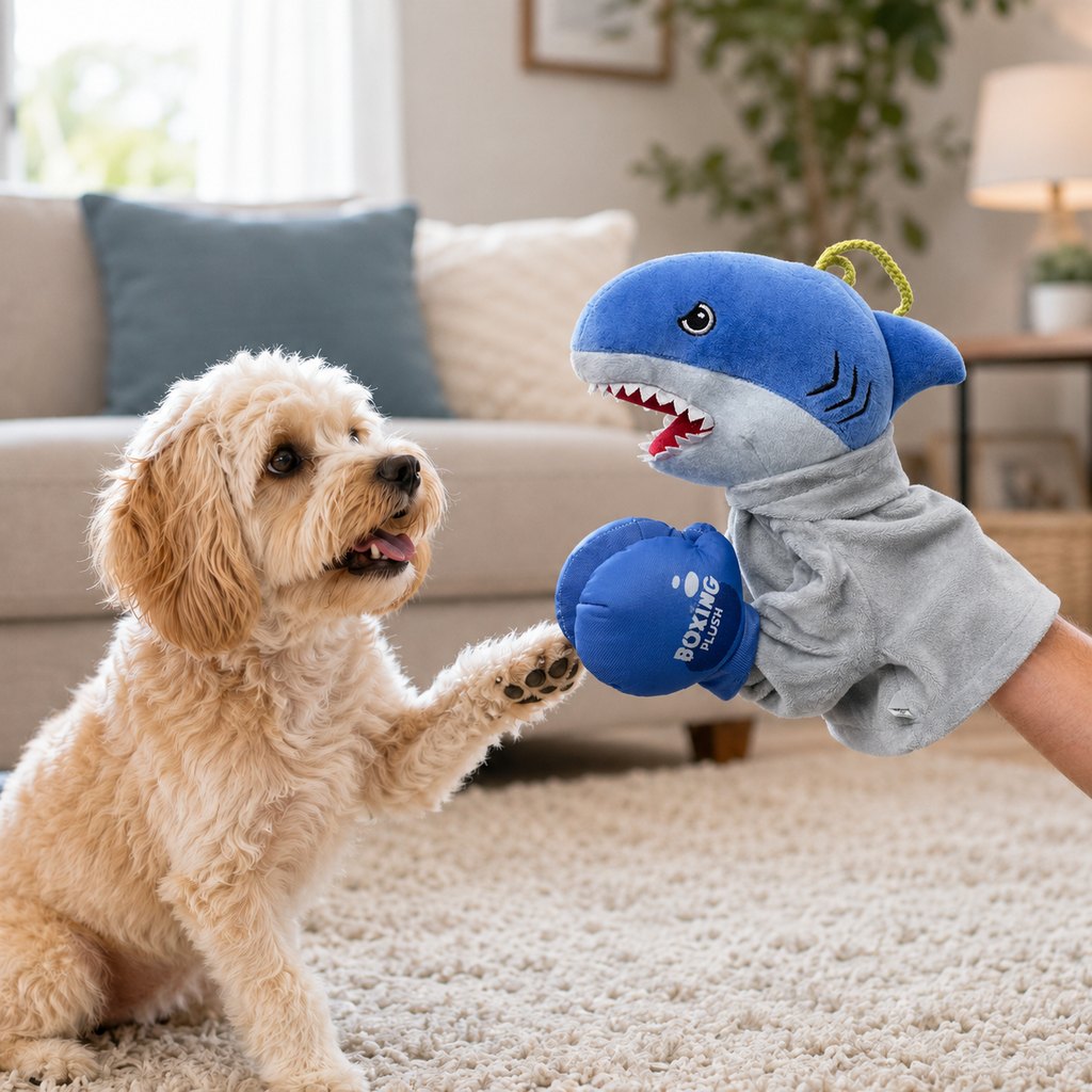 Ortekor Interactive Boxing Pet Puppet for Indoor Play – Squeeze-to-Punch Sound Toy for Bored Dogs & Cats