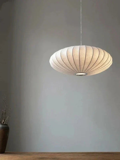Chandelier with Fabric Shades and Crystal Accents for Dining Room, Bedroom, Living Room | Elegant Hanging Light Fixture with Multi-Tier Desi