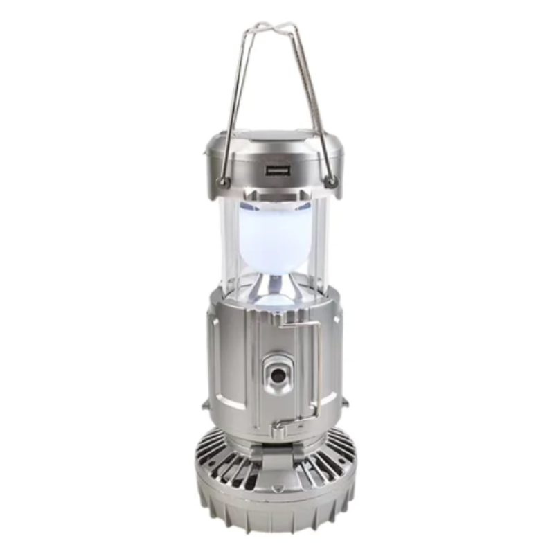 Solar LED Camping Lantern with Fan Rechargeable Portable Hanging Light Outdoor Gear for Hiking Backyard Patio Emergency