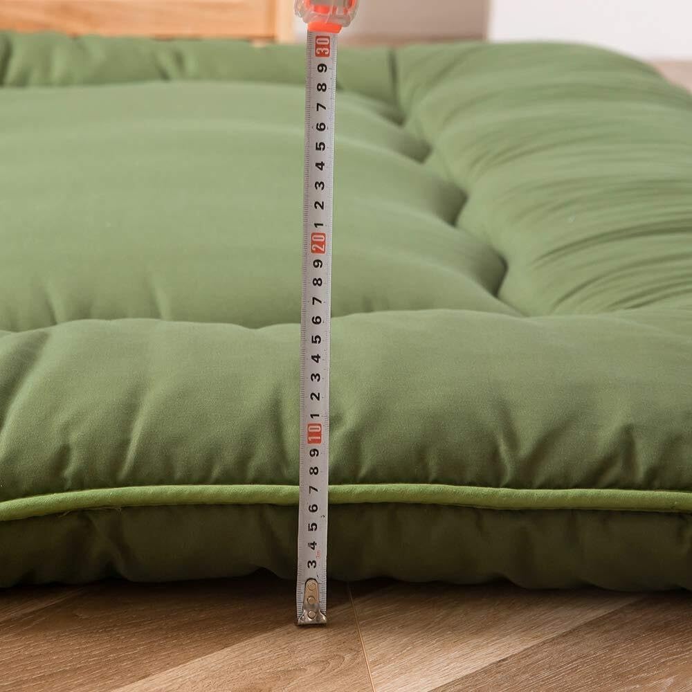 Colchón de suelo plegable de 4 pulgadas de grosor, futón japonés enrollable, colchón plegable acolchado lavable