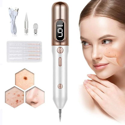 At-Home Precision Spot Removal Device with 9 Adjustable Intensity Settings for Skin Imperfections & Unwanted Marks