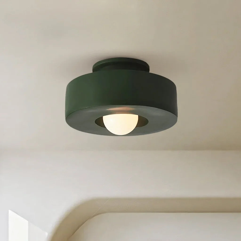 Resin Pendant Light 12 in Diameter LED Fixture Black Red Green Overhead Lighting Kitchen Dining Room Hallway Decor Minimalist Hanging Lamp