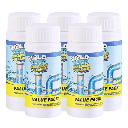 Foaming Pipe Unblocker Powder for Kitchen & Bathroom Drains – Enzyme Formula Dissolves Hair, Grease & Soap Scum, Safe for All Plumbing