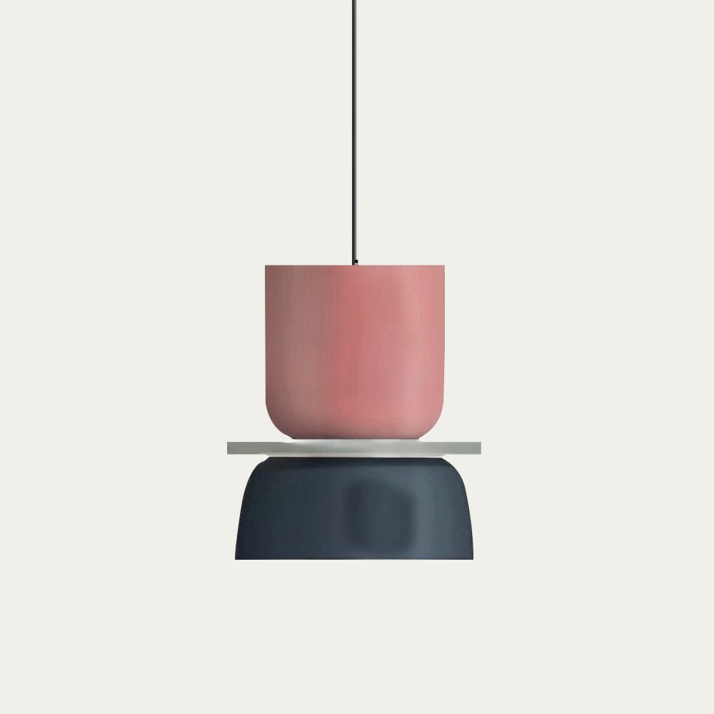 Layered Acrylic Pendant Light Fixture 11.4-Inch Pastel Macaron Colors Modern Hanging Ceiling Lamp E27 for Dining Room Living Room Kids Bedro