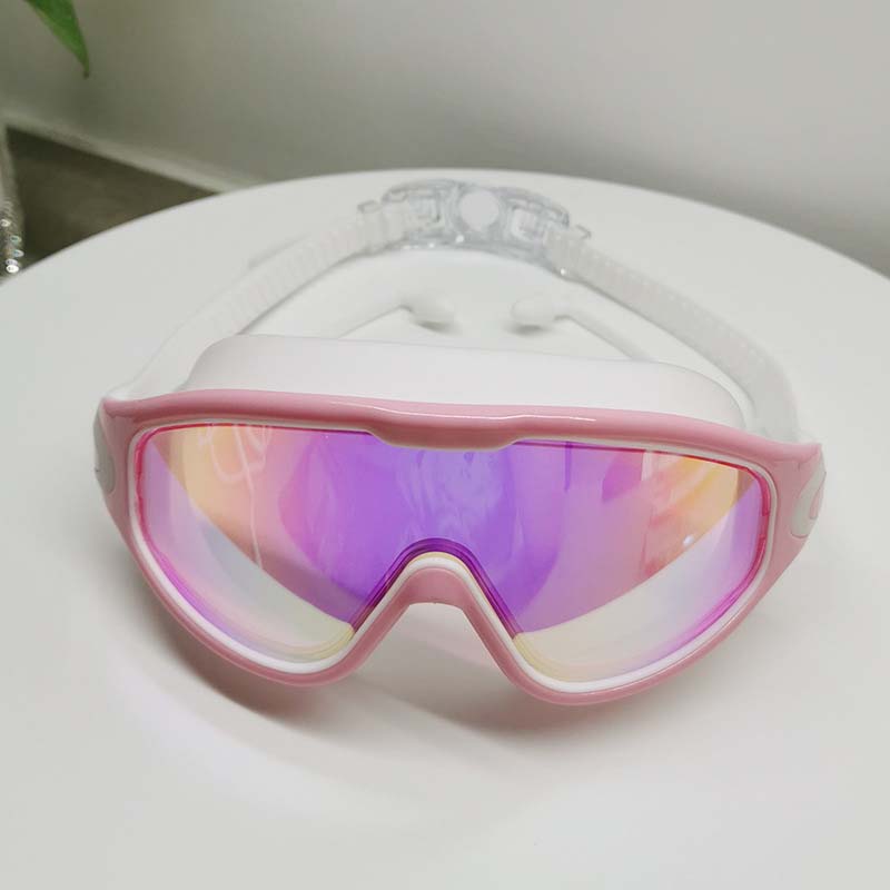Gafas de natación para adultos con protección UV y a prueba de fugas: antivaho, visión amplia y correa ajustable