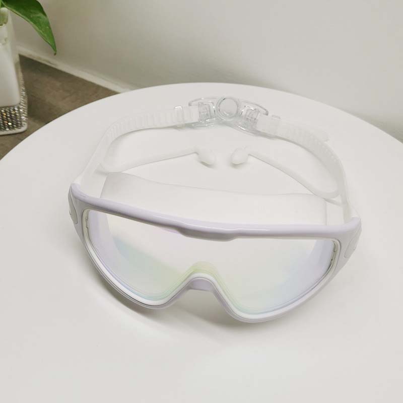 Gafas de natación para adultos con protección UV y a prueba de fugas: antivaho, visión amplia y correa ajustable