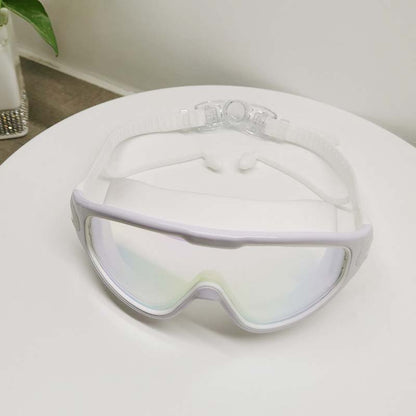 Gafas de natación para adultos con protección UV y a prueba de fugas: antivaho, visión amplia y correa ajustable