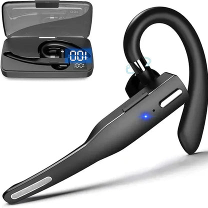 Wireless Single-Ear Headset with Dual-Mic Noise Reduction – Bluetooth 5.1 for Crystal-Clear Calls, Conference Use & All-Day Comfort