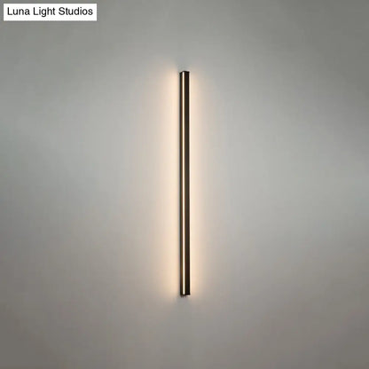 Modern Black LED Wall Light Fixture – Vertical or Horizontal Install for Hallway, Bedroom & Living Room