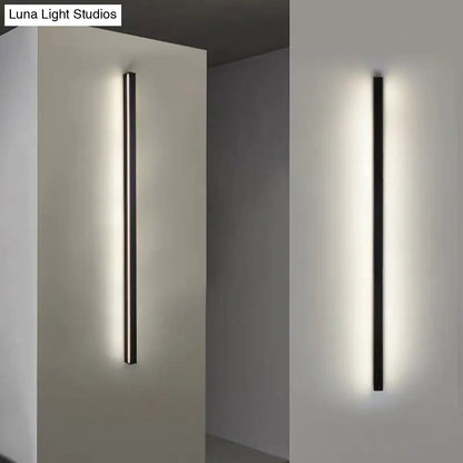 Modern Black LED Wall Light Fixture – Vertical or Horizontal Install for Hallway, Bedroom & Living Room
