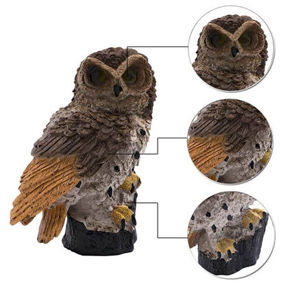Solar-Powered Decorative Owl Pathway Stake Light for Garden, Patio & Yard with Auto On/Off LED Warm Glow