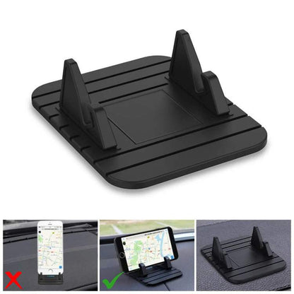 Dashboard Phone Mount Silicone Grip Holder for Car Navigation & Hands-Free Calls, Non-Slip Cradle for iPhone & Android