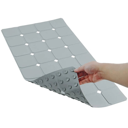 Non-Slip Silicone Shower Mat with Suction Cups – Foldable Bathtub Safety Mat for Wet Surfaces, Quick-Dry Design for Everyday Use