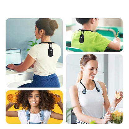 Posture Alignment Brace for Neck & Upper Back – Soft Silicone Support for Adults & Kids – Invisible Under Clothes