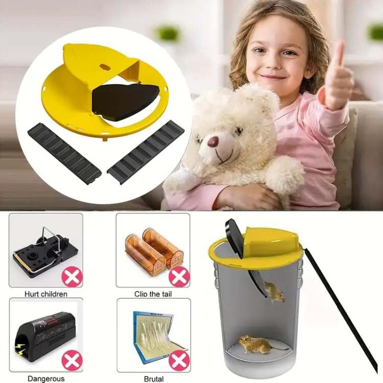 Indoor Rodent Control Trap - Touchless Multi-Catch for Pet Safety