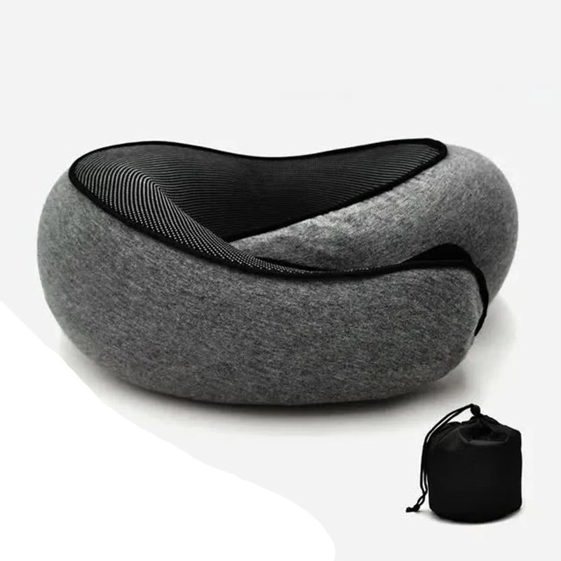 Travel Neck Pillow with Memory Foam Support – U-Shaped Ergonomic Design for Flights, Road Trips & Camping