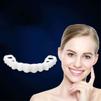 Moldable Snap-On Veneers for Upper & Lower Teeth – Custom-Fit Cosmetic Cover for a Natural White Smile