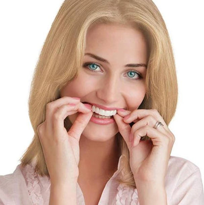 Moldable Snap-On Veneers for Upper & Lower Teeth – Custom-Fit Cosmetic Cover for a Natural White Smile