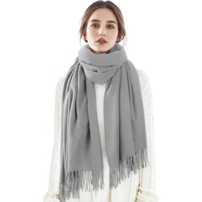 Plaid Cashmere Winter Shawl for Women – Cozy Oversized Wrap Scarf for Cold Weather, Evening Events & Daily Wear