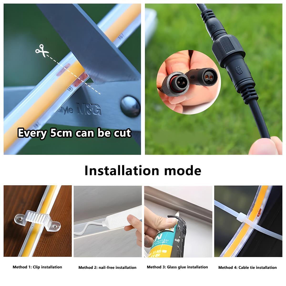 Solar-Powered Flexible Pathway Light Strip 16.4 ft Warm Glow Waterproof Deck Stair Accent Lighting for Patios Driveways Garden Borders Pergo