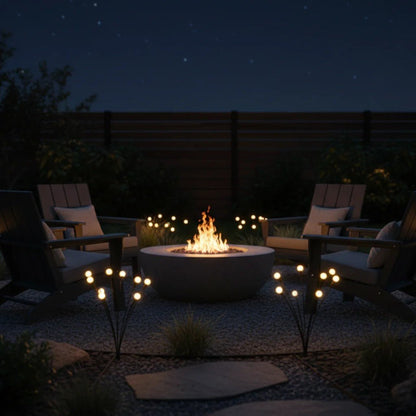Swaying LED Garden Stakes Solar Powered Outdoor Pathway Lights Warm White Waterproof Decorative Lawn Accent Lighting for Yard Patio Walkway