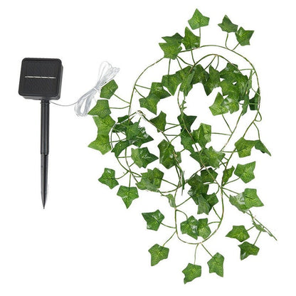 Solar Vine Fairy Lights 16 ft Waterproof Flexible LED for Patio Garden Wedding Party Outdoor Decor Warm White Glow Automatic Dusk-to-Dawn Ec