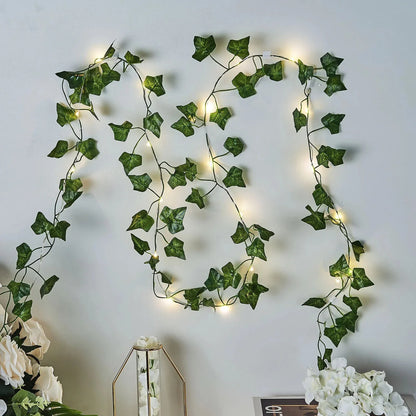 Outdoor Solar-Powered LED Foliage String Lights for Patio Garden Fence Pergola Tree Wrap Waterproof Dusk-to-Dawn Auto On Off Decoration