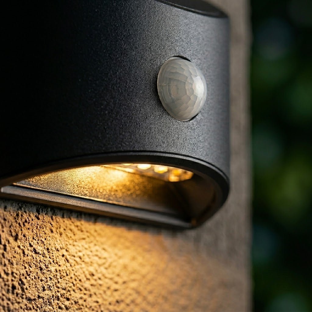 Motion-Sensing Solar Security Light for Fence, Garden & Porch – Stainless Steel Outdoor Wall Sconce with PIR Sensor & IP65 Weather