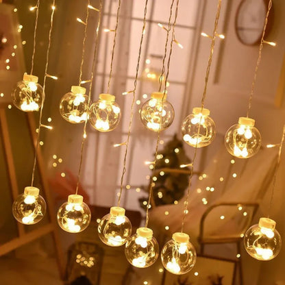 Outdoor Solar LED Decorative String Lights 10 ft Weatherproof Hanging Bulbs for Patio Garden Pergola Backyard Deck
