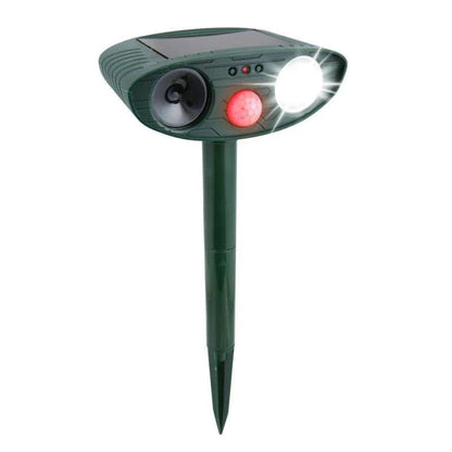 Motion-Activated Animal Deterrent with Solar Charging – Ultrasonic Pest Control for Yard & Garden Protection (4-Pack)