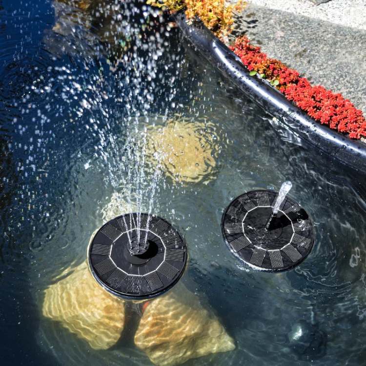 Floating Solar Fountain for Bird Bath Pond Pool Patio Garden Water Feature Outdoor Decoration Self-Contained Kit