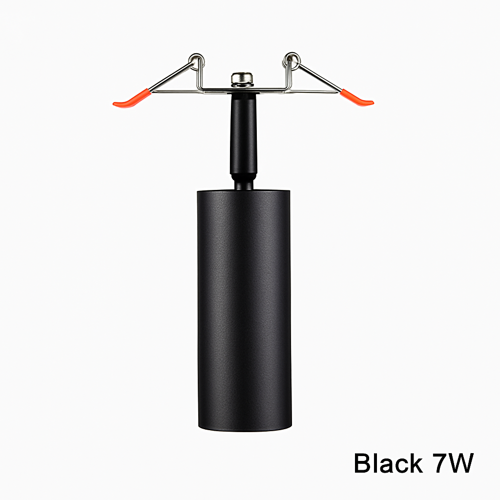 Directional Recessed LED Tube Ceiling Light Spotlight for Kitchen Living Room Bedroom Modern Black White Downlight Fixture 7W 10W 20W 30W