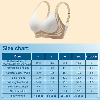 Wireless Lift Bra for Women | Supportive Push-Up Design with Anti-Sag Technology for Everyday Comfort and Cleavage | Adjustable Soft-Cup Und