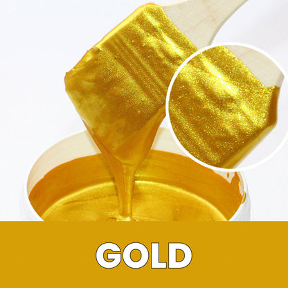 Water-Based Metallic Paint Gold & Silver Leafing Effect for Furniture DIY Craft Projects Interior Decoration Non-Toxic Spray Brush Roller