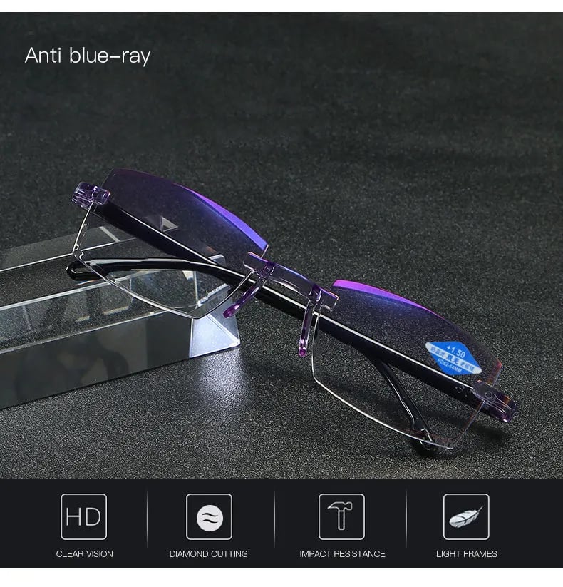 Progressive Reading Glasses with Blue Light Filter for Near & Distance Vision | Anti-Reflective Multifocal Eyewear | Lightweight TR90 Frame