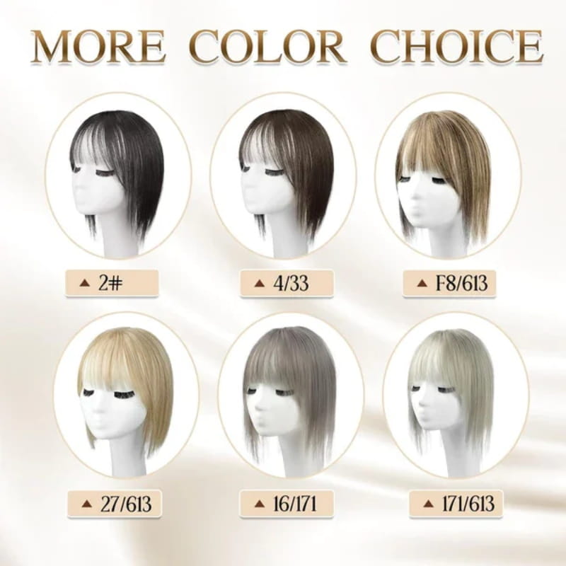Clip-In Bangs Hairpiece with Side Swept Layers – Instant Fringe Look for Any Occasion | Natural Texture Heat Stylable