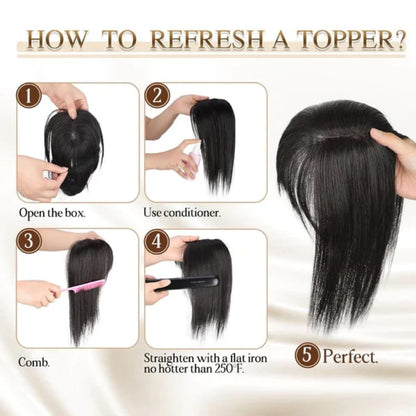 Clip-In Bangs Hairpiece with Side Swept Layers – Instant Fringe Look for Any Occasion | Natural Texture Heat Stylable