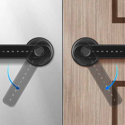 Biometric Door Handle Lock with Fingerprint Scanner, App Control & Keypad Entry for Home Security