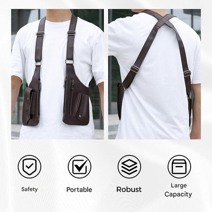 Anti-Theft Crossbody Shoulder Bag for Men – Concealed Sling Pack with Hidden Pockets & Adjustable Strap