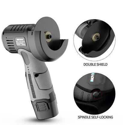 Compact Cordless Rotary Tool 3-Inch Disc 400W Motor 15000 RPM for Metal Cutting Surface Prep Workshop Garage Projects Portable Handheld Grin