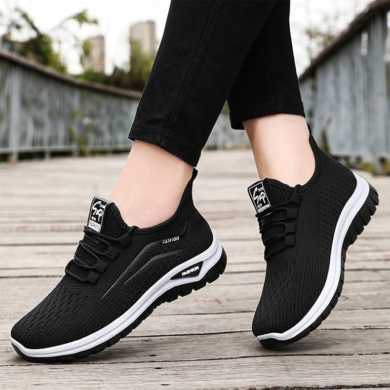 Women's Lightweight Mesh Sneakers – Breathable Slip-On Walking Shoes with Shock-Absorbing Sole for All-Day Comfort & Support