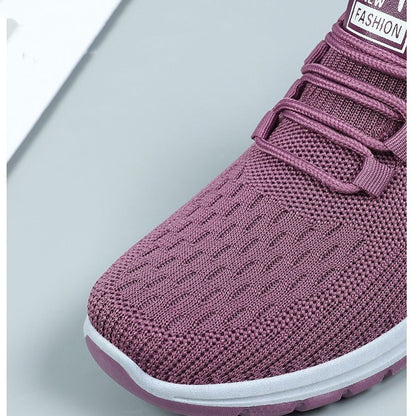 Women's Lightweight Mesh Sneakers – Breathable Slip-On Walking Shoes with Shock-Absorbing Sole for All-Day Comfort & Support