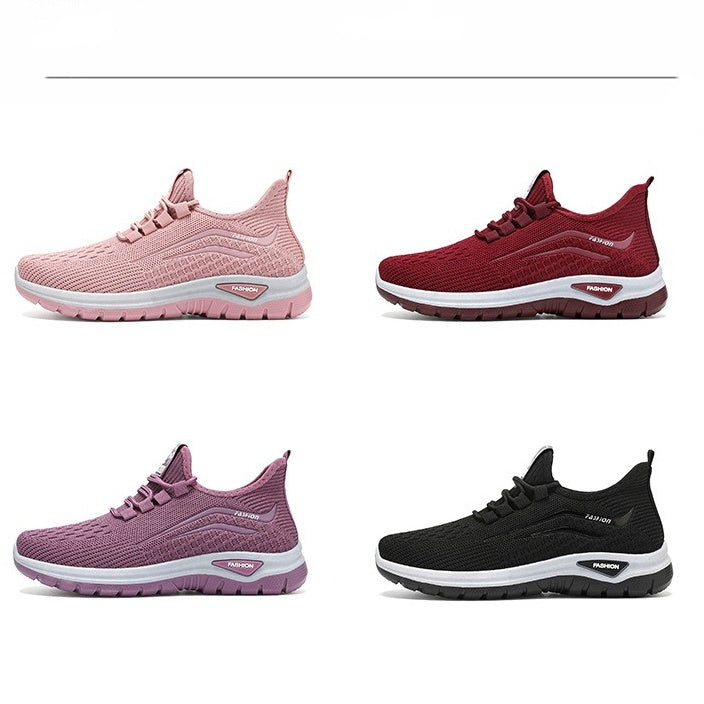 Women's Lightweight Mesh Sneakers – Breathable Slip-On Walking Shoes with Shock-Absorbing Sole for All-Day Comfort & Support