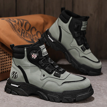Dial-Adjust Work Shoes with 2-Second Twist Fit System for Workshop & Garage Use