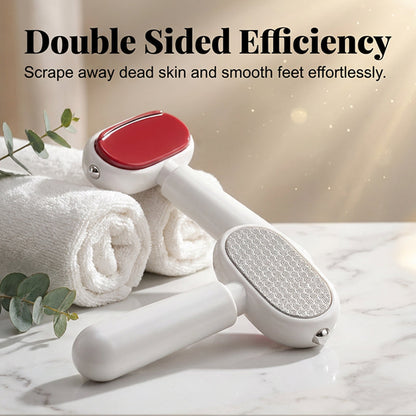 Dual-Sided Foot Callus Remover with Stainless Steel Blade for Cracked Heels, Dead Skin & Rough Feet – Ergonomic Handle Pedicure Tool