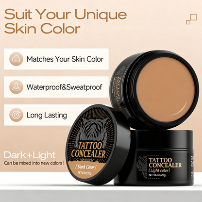 Two-Tone Water-Resistant Concealer Cream for Scars, Blemishes & Skin Discoloration – Custom Match Coverage