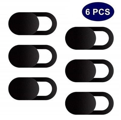 Webcam Privacy Covers Ultra-Thin Sliding Lens Blockers for Laptops Phones Tablets Computers Desktop Security Shield 6-Pack Black White