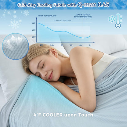 Chill Comfort | Manta refrescante transpirable con diseño de doble cara | Manta ligera para personas calurosas y sudores nocturnos